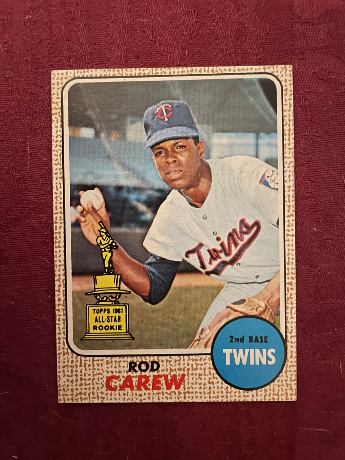 Rod Carew Minnesota Twins Baseball Card 1968 Topps #80 Ex-Mint Not Graded