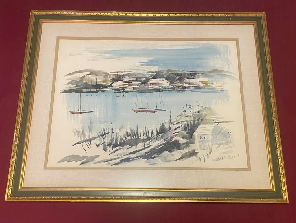 Alfred Birdsey Watercolor Painting Bermuda - NO RESERVE - Gimbels